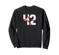 Baseball Player Jersey Number 42 Sweatshirt - Aesthetic Graphic Men Women - T-Shirt, Sweatshirt, Hoodie