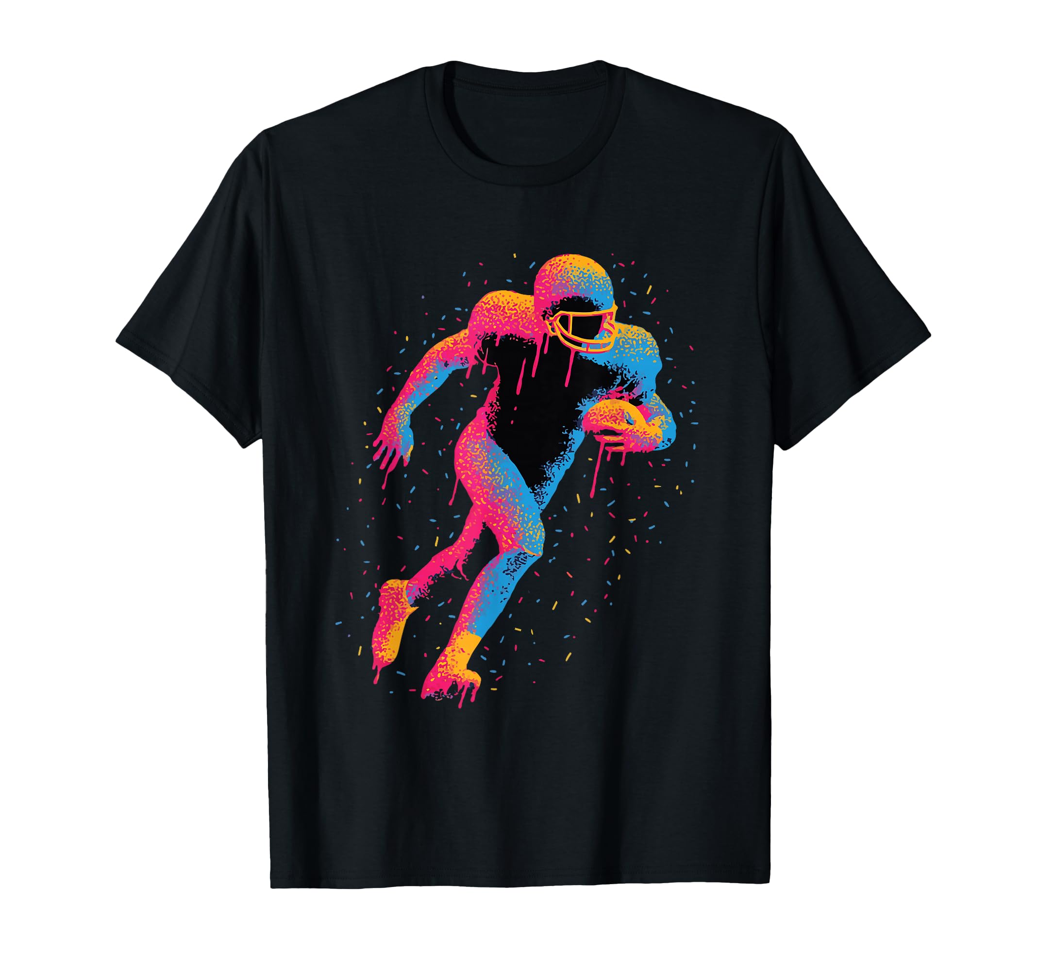 Football Drip Ice Cream Lineman Wr T-Shirt - Aesthetic Graphic Men Women - T-Shirt, Sweatshirt, Hoodie