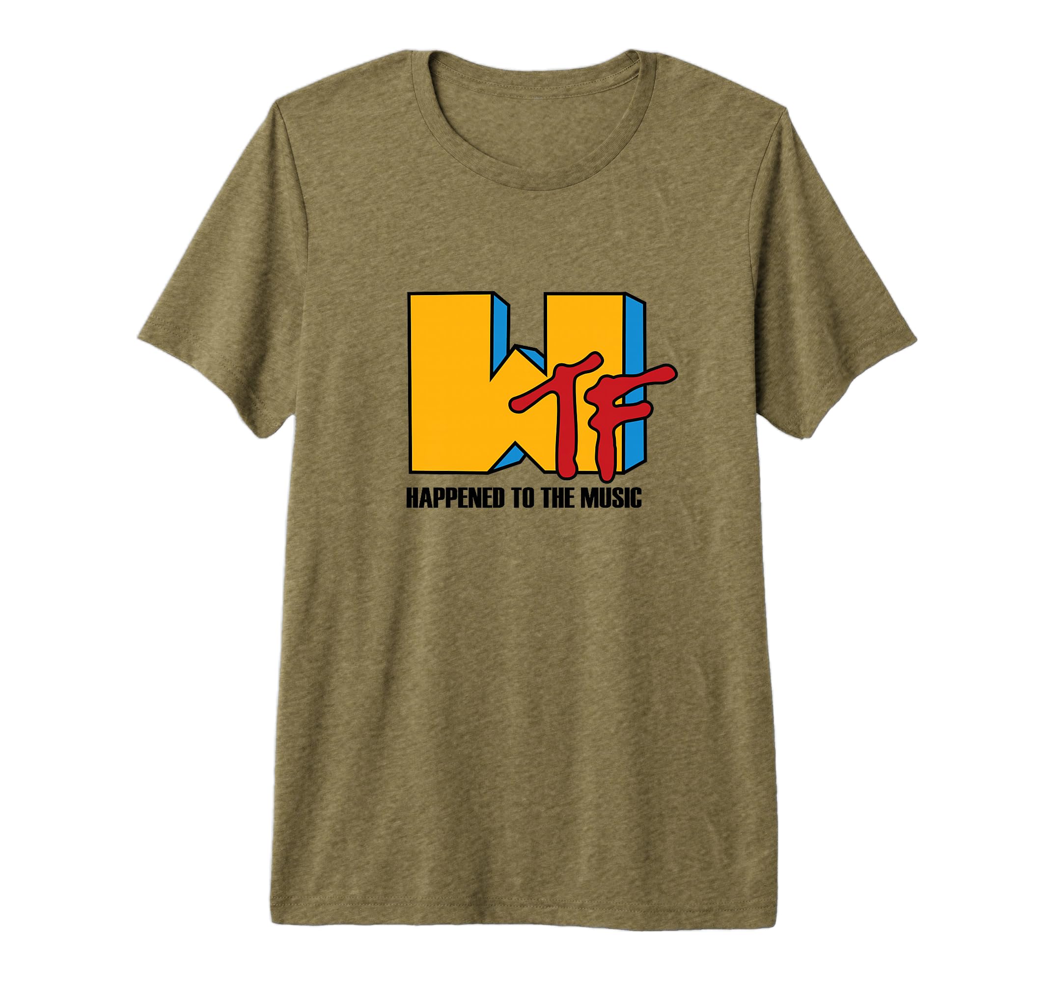 Wtf Happened To Music Funny 80S Tri T-Shirt - Trendy Graphic Men Women - T-Shirt, Sweatshirt, Hoodie