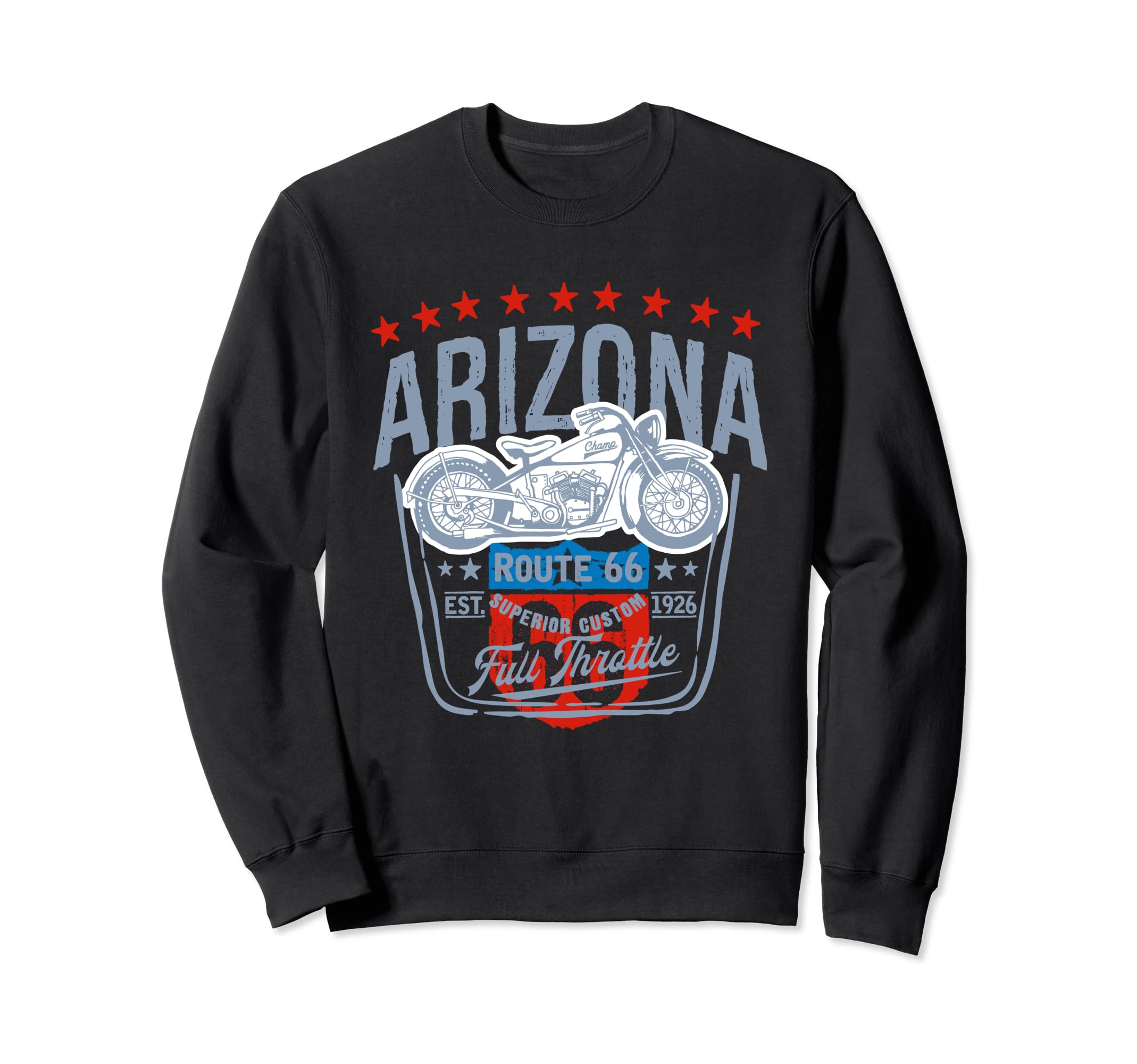 Route 66 Arizona Motorcycle Sweatshirt - Novelty Apparel Unisex - T-Shirt, Sweatshirt, Hoodie