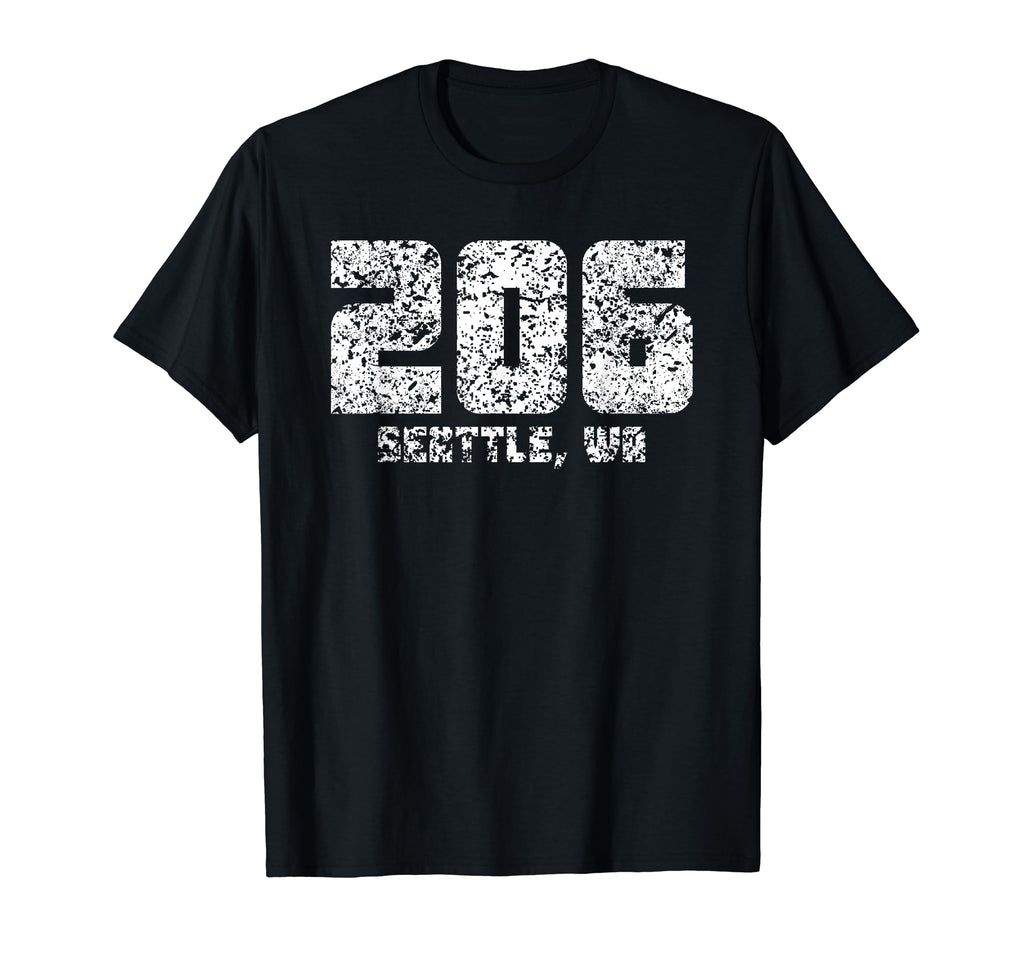 206 Seattle Washington Area Code T-Shirt - Graphic Print Men Women - T-Shirt, Sweatshirt, Hoodie