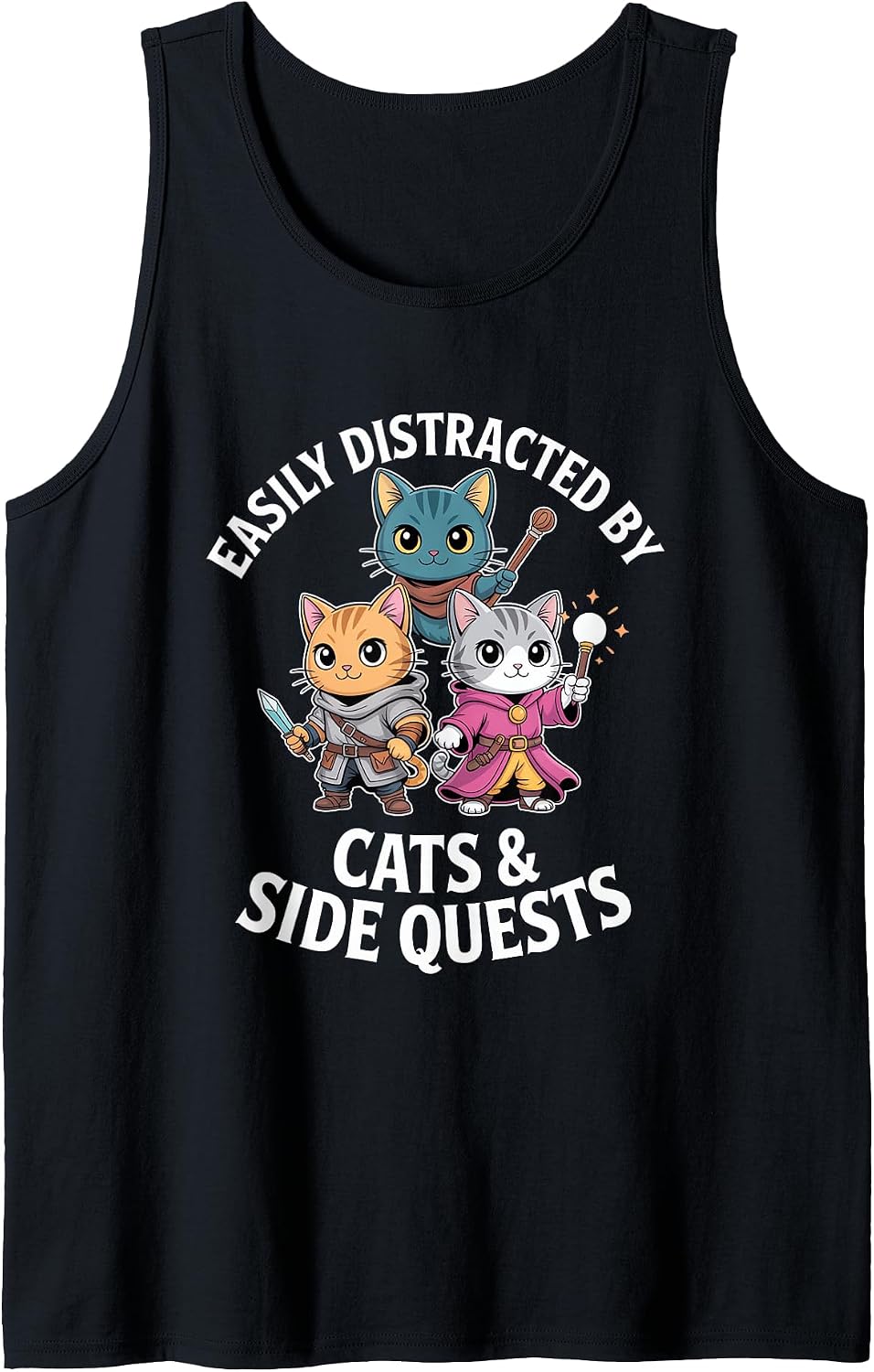 Easily distracted by cats gamer merch - Adult & Kids T-Shirts, Sweatshirts & Hoodies apparel design preview 1