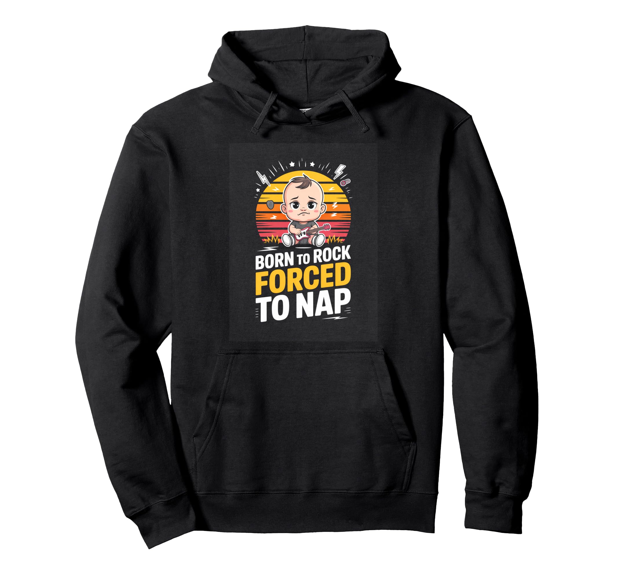 Born To Rock Forced To Nap Funny Rock Hoodie - Aesthetic Graphic Men Women - T-Shirt, Sweatshirt, Hoodie