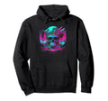 Skull Vaporwave Retrowave Aesthetic Hoodie - Graphic Print for Adults - T-Shirt, Sweatshirt, Hoodie