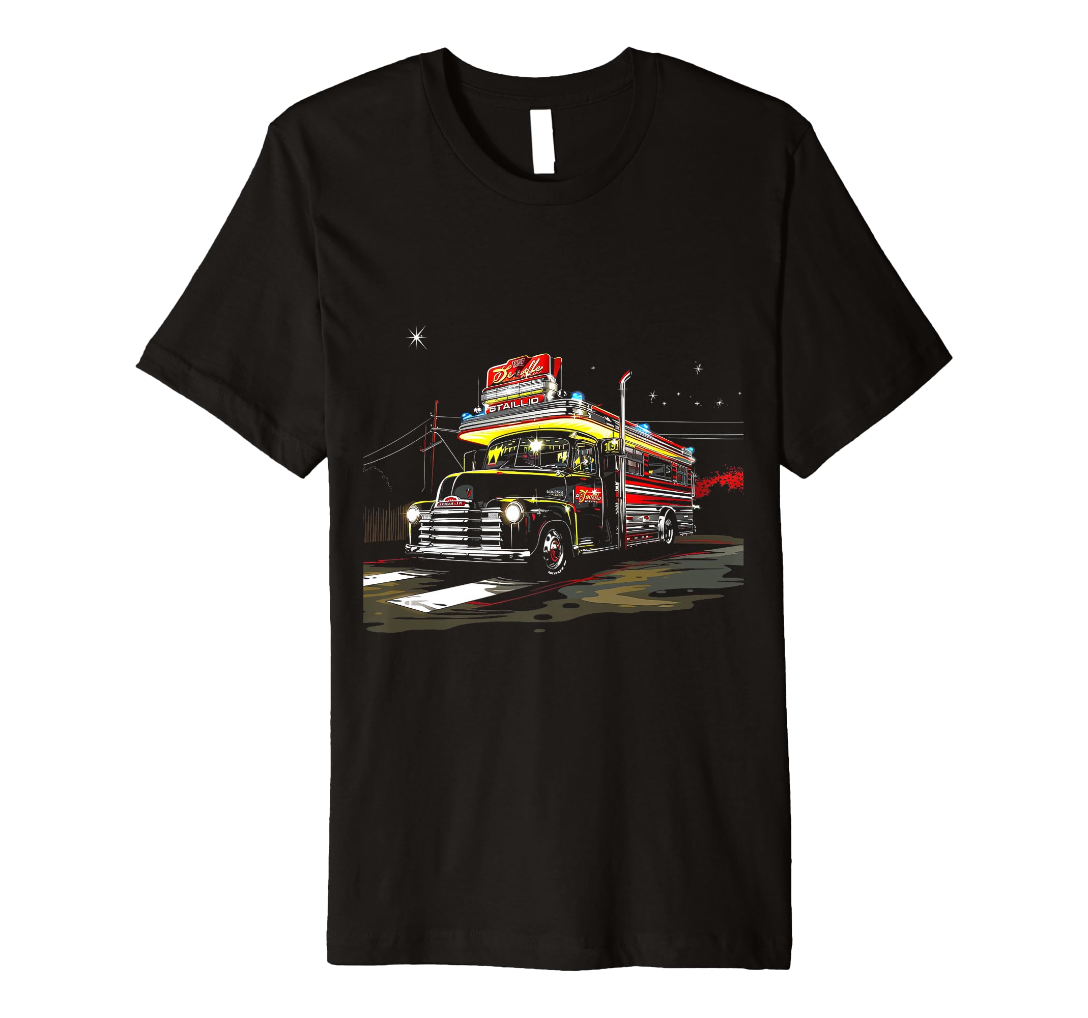 Truck Stop Diner T-Shirt - Minimalist Print Unisex - T-Shirt, Sweatshirt, Hoodie