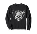 Skull Cat Skeleton Kitty Kitten Sweatshirt - Streetwear Style Men Women - T-Shirt, Sweatshirt, Hoodie