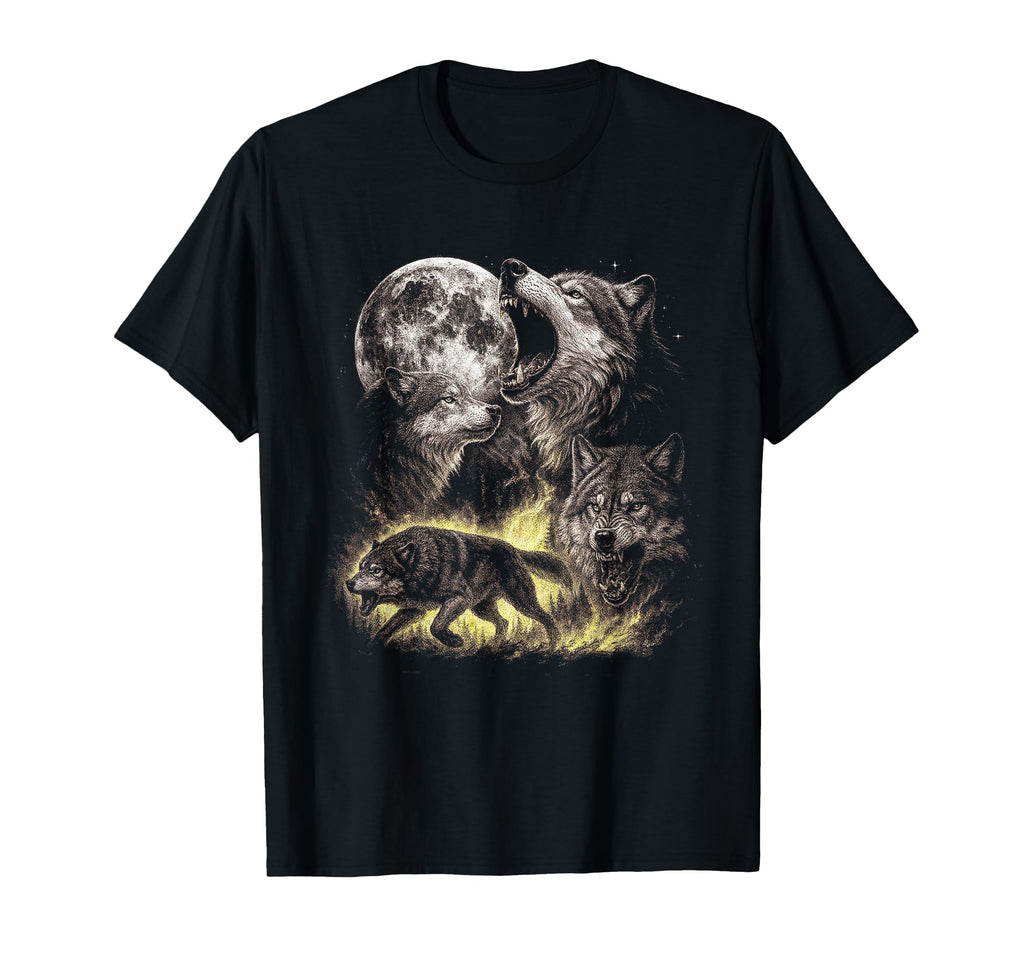 Wolf Animal Grunge Aesthetic 90S T-Shirt - Casual Everyday Wear for Adults - T-Shirt, Sweatshirt, Hoodie