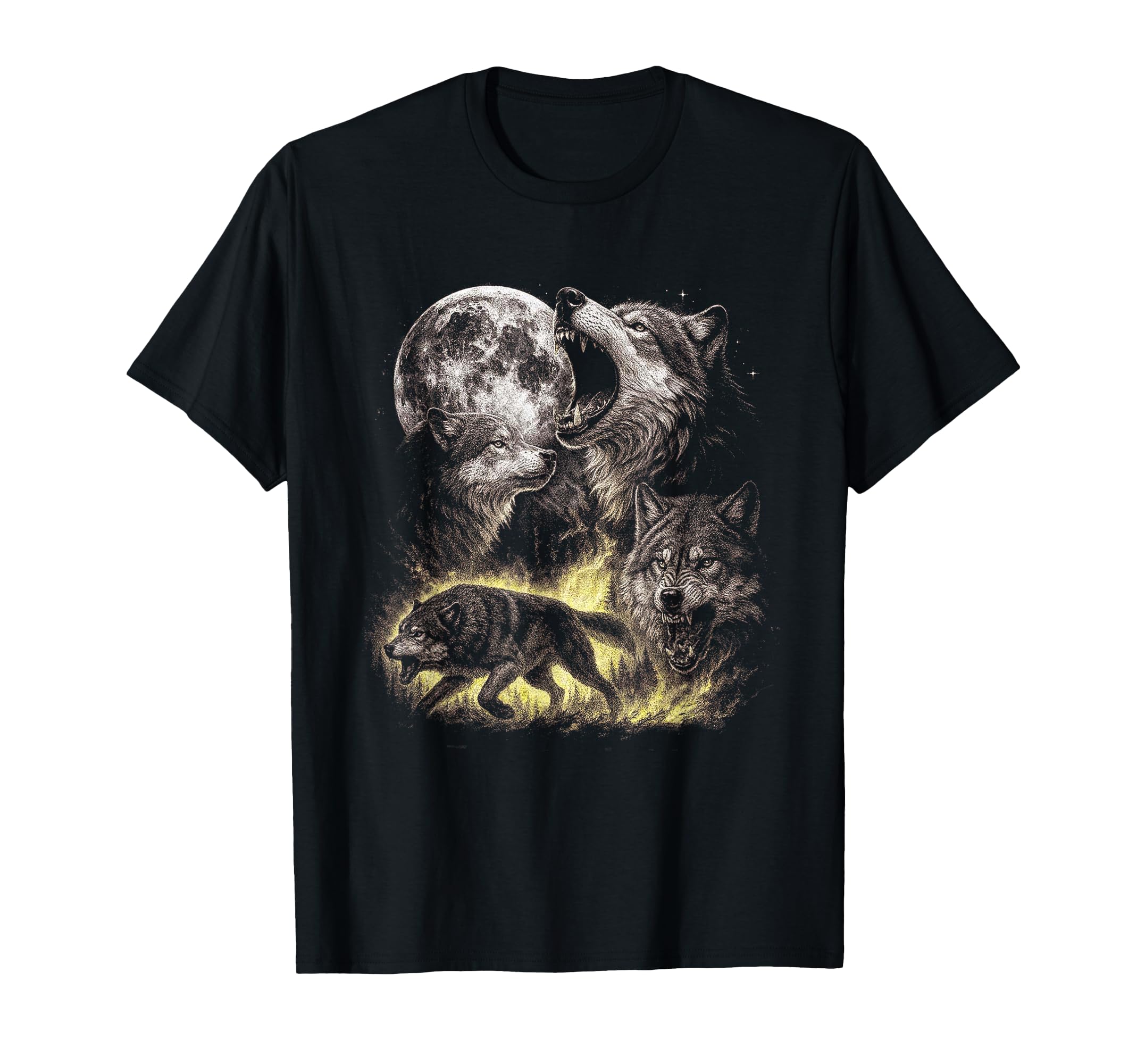 Wolf Animal Grunge Aesthetic 90S T-Shirt - Casual Everyday Wear for Adults - T-Shirt, Sweatshirt, Hoodie