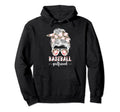 Baseball Girlfriend Messy Bun Hoodie - Casual Everyday Wear Men Women - T-Shirt, Sweatshirt, Hoodie