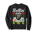 Roller Skate Floral Rollin Into 27 Sweatshirt - Fun Novelty Design Unisex - T-Shirt, Sweatshirt, Hoodie
