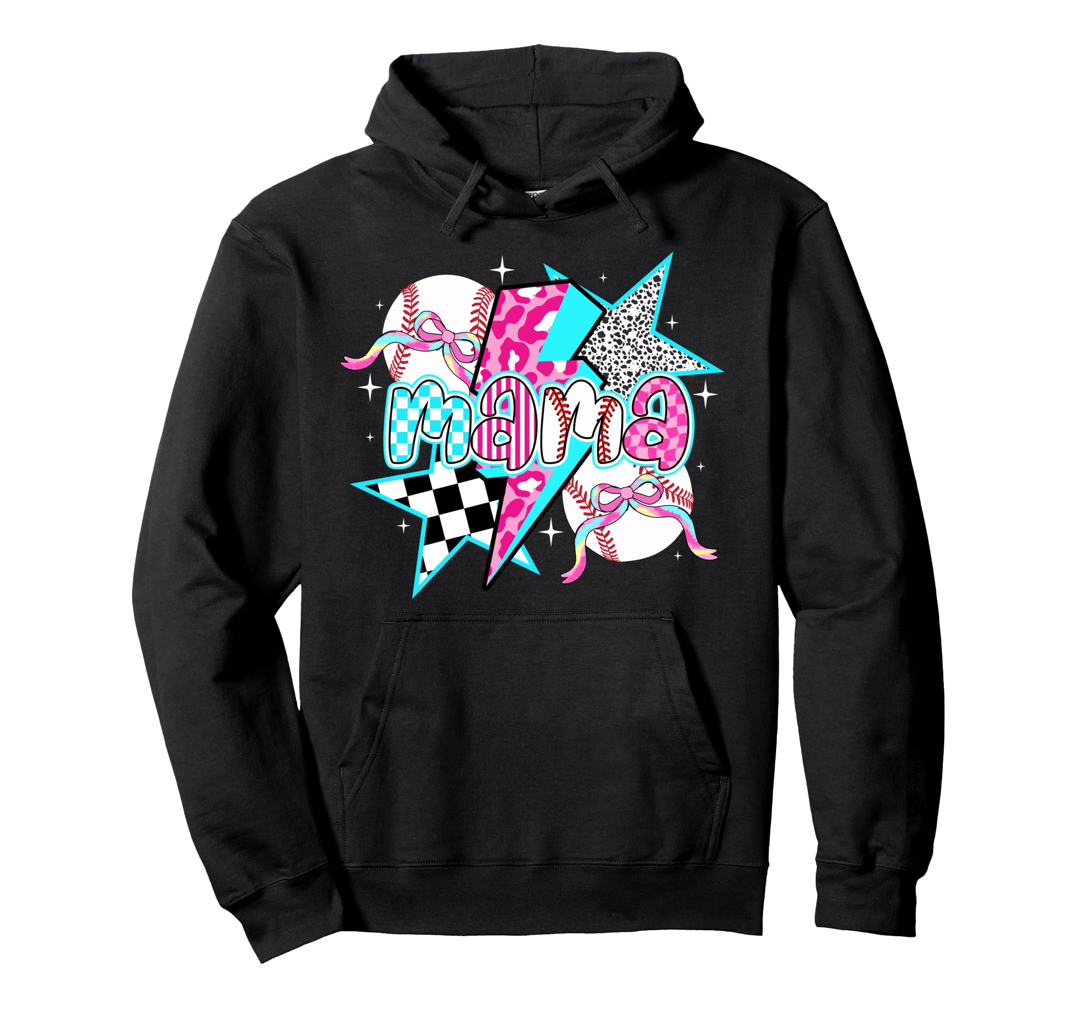 Baseball Mama Preppy Baseball Mom Hoodie - Unique Graphic for Adults - T-Shirt, Sweatshirt, Hoodie