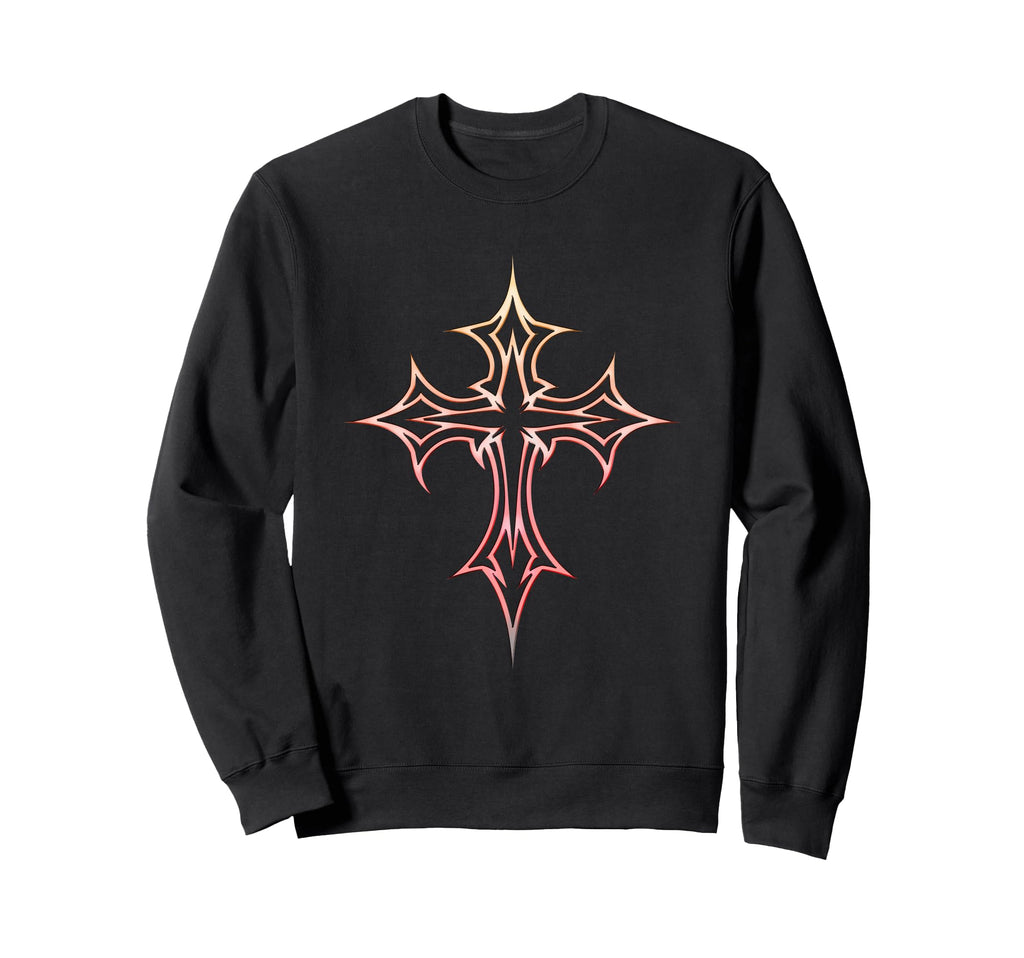 Gothic Cross Y2K Aesthetic Emo Goth Sweatshirt - Trendy Graphic for Adults - T-Shirt, Sweatshirt, Hoodie