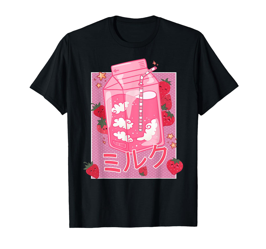 90S Strawberry Milk Shake Funny T-Shirt - Streetwear Style for Adults - T-Shirt, Sweatshirt, Hoodie