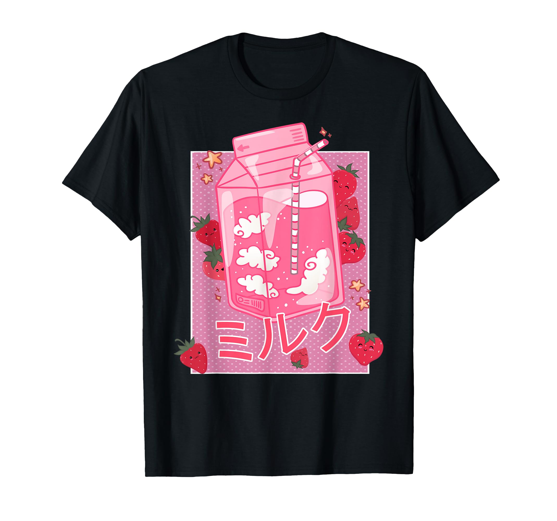 90S Strawberry Milk Shake Funny T-Shirt - Streetwear Style for Adults - T-Shirt, Sweatshirt, Hoodie