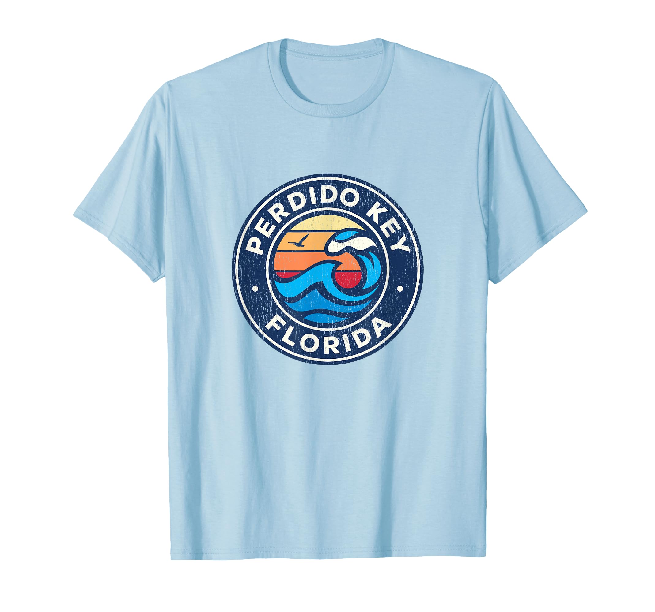 Perdido Key Florida Fl Nautical Waves T-Shirt - Fun Novelty Design Unisex - T-Shirt, Sweatshirt, Hoodie