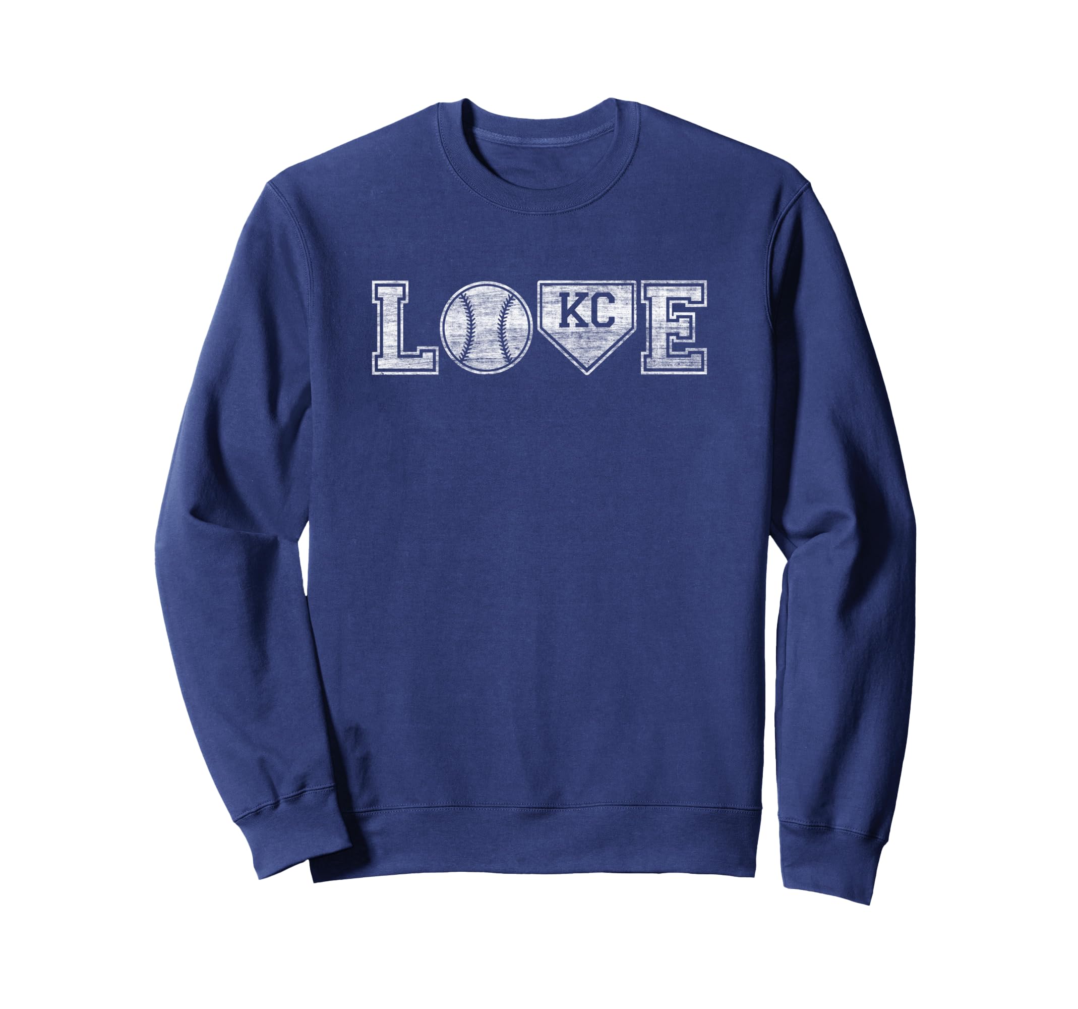 Baseball Kansas City Love Blue Color Sweatshirt - Minimalist Print Unisex - T-Shirt, Sweatshirt, Hoodie
