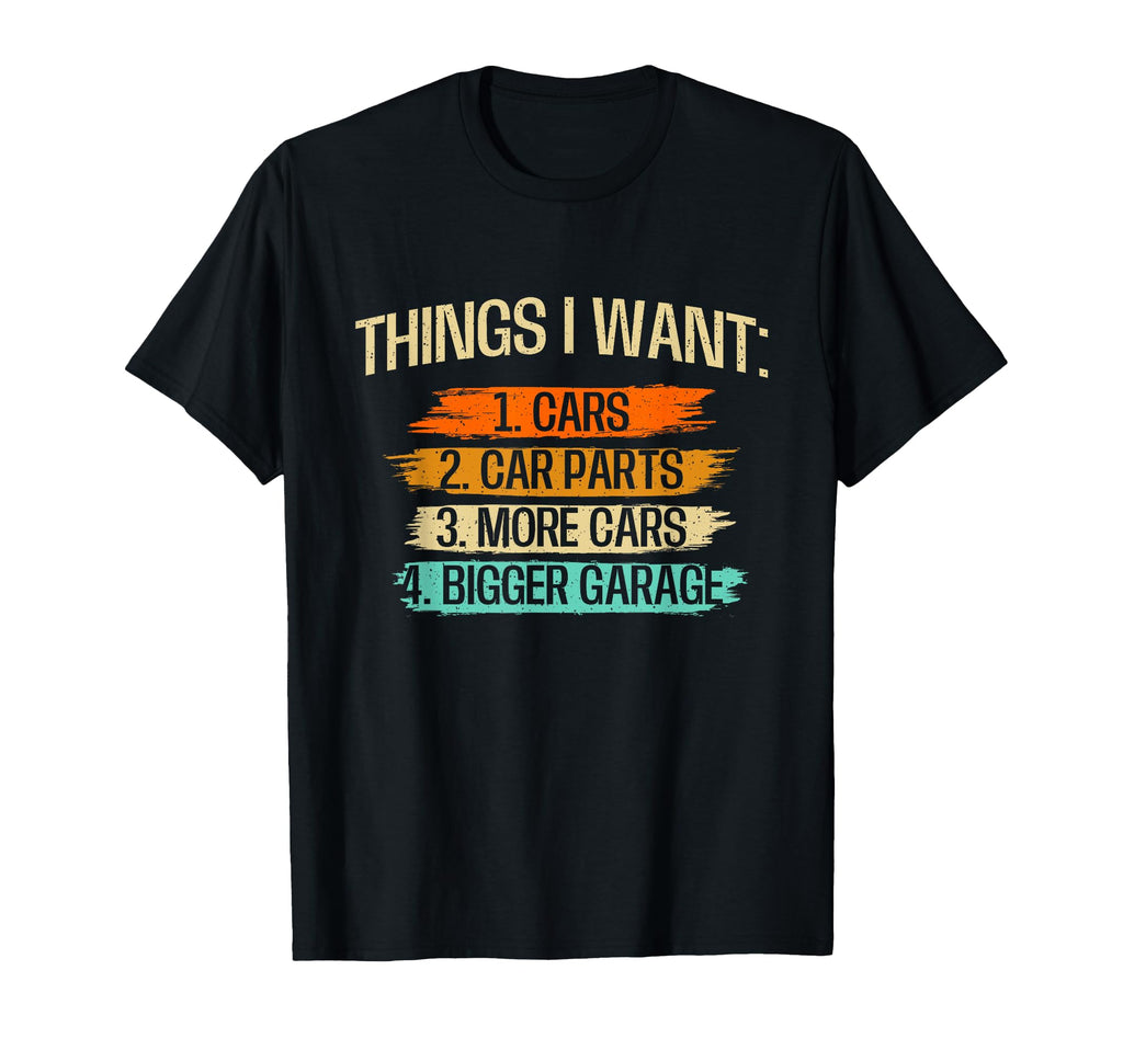 Things I Want Car Parts Enthusiast Auto T-Shirt - Minimalist Print Unisex - T-Shirt, Sweatshirt, Hoodie