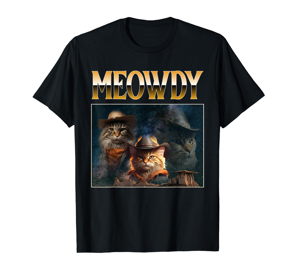 Meowdy Meme Funny Mashup Meow Howdy T-Shirt - Aesthetic Graphic Men Women - T-Shirt, Sweatshirt, Hoodie