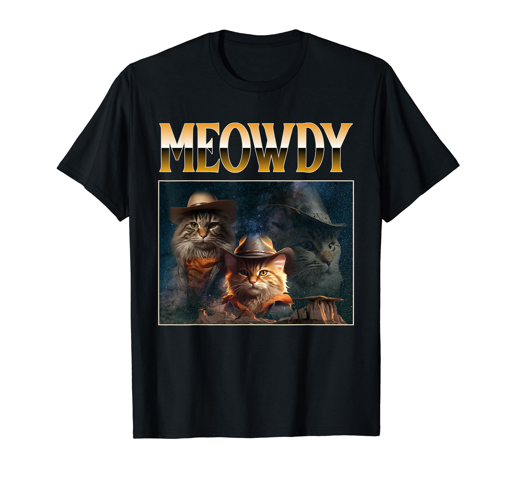 Meowdy Meme Funny Mashup Meow Howdy T-Shirt - Aesthetic Graphic Men Women - T-Shirt, Sweatshirt, Hoodie