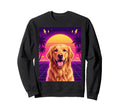 Synthwave Golden Retriever Sweatshirt - Aesthetic Graphic for Adults - T-Shirt, Sweatshirt, Hoodie