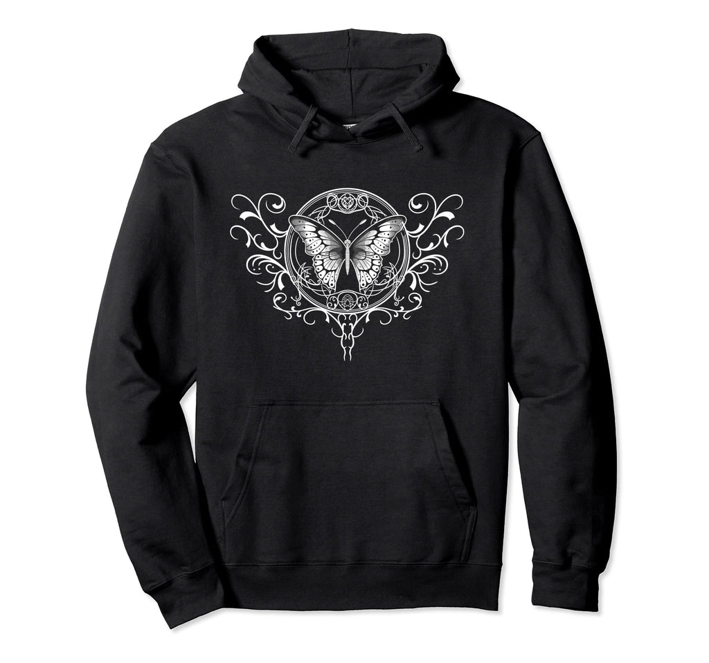 Fairycore Dark Grunge Tattoo Butterfly Y2K Hoodie - Novelty Apparel Unisex - T-Shirt, Sweatshirt, Hoodie