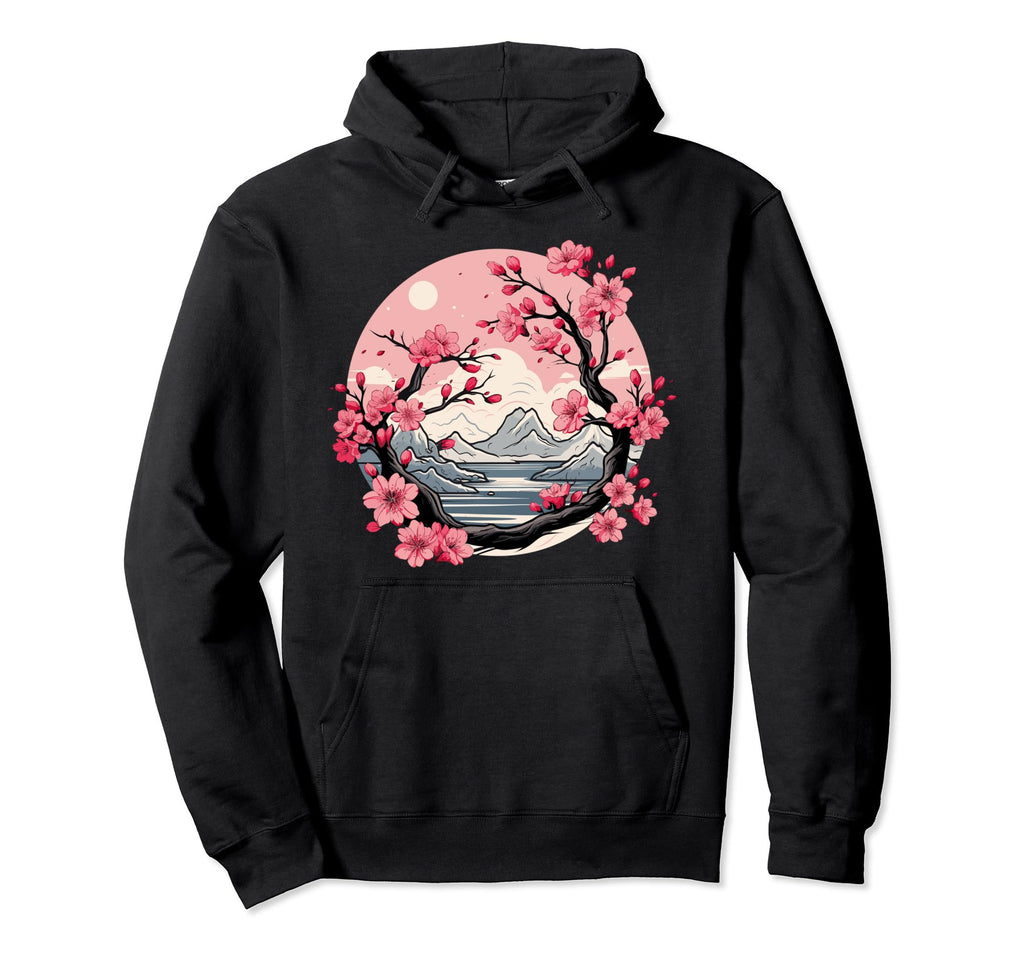 Japanese Aesthetic Vaporwave Cherry Hoodie - Trendy Graphic Men Women - T-Shirt, Sweatshirt, Hoodie