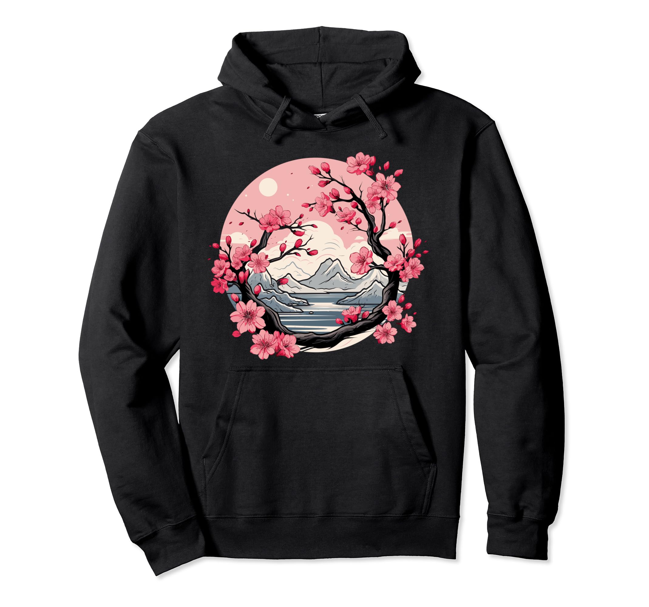 Japanese Aesthetic Vaporwave Cherry Hoodie - Trendy Graphic Men Women - T-Shirt, Sweatshirt, Hoodie