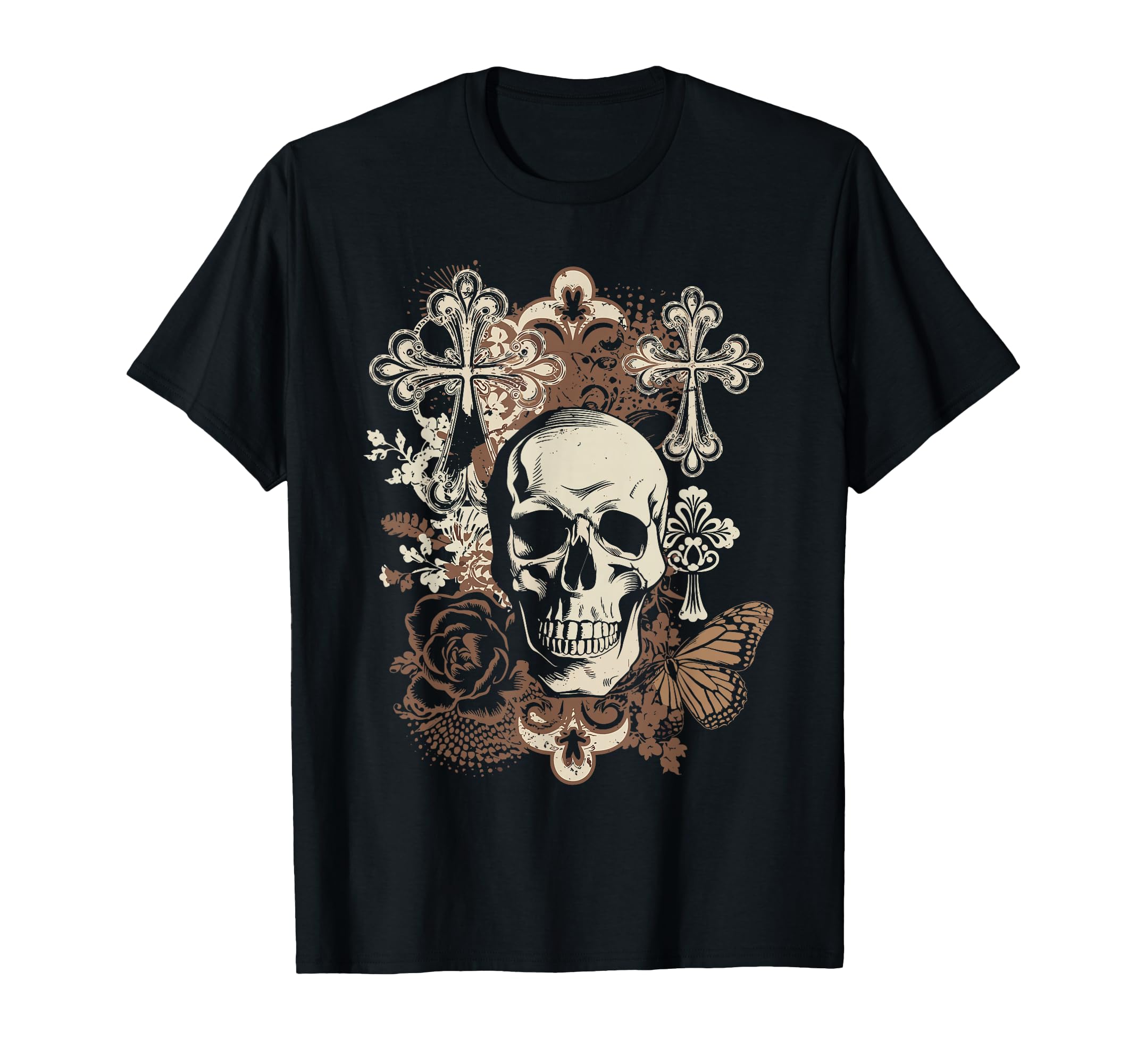Y2K Grunge Aesthetic Alt Goth Skull T-Shirt - Trendy Graphic Men Women - T-Shirt, Sweatshirt, Hoodie