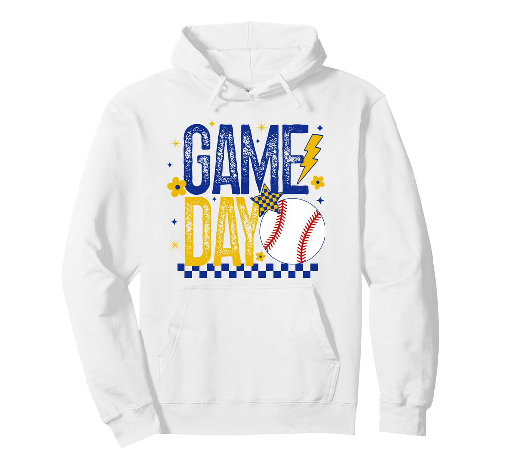 Baseball Mom Coach Baseball Player Blue Hoodie - Trendy Graphic for Adults - T-Shirt, Sweatshirt, Hoodie
