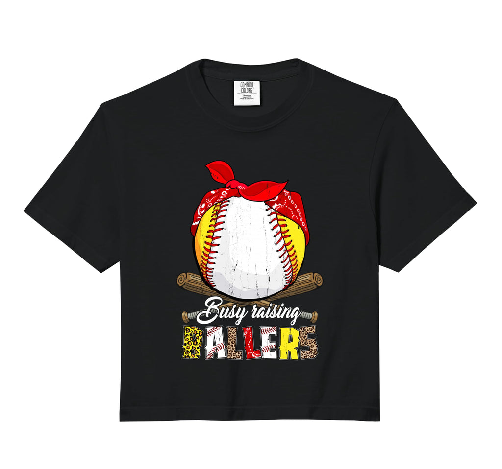 Busy Raising Ballers Softball Sweatshirt - Streetwear Style for Adults - T-Shirt, Sweatshirt, Hoodie