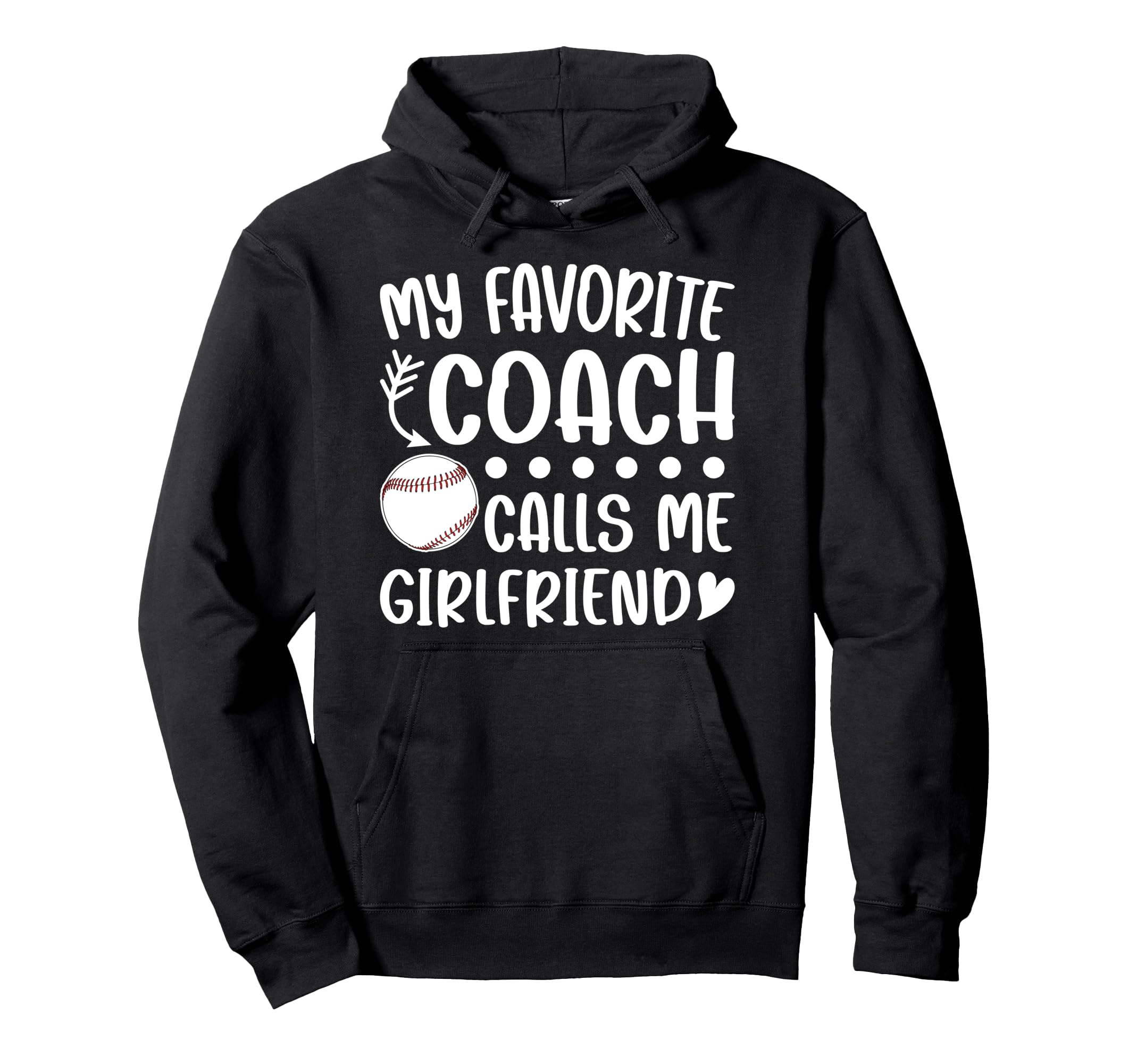 Proud Baseball Coach Girlfriend Hoodie - Custom Art Print Men Women - T-Shirt, Sweatshirt, Hoodie