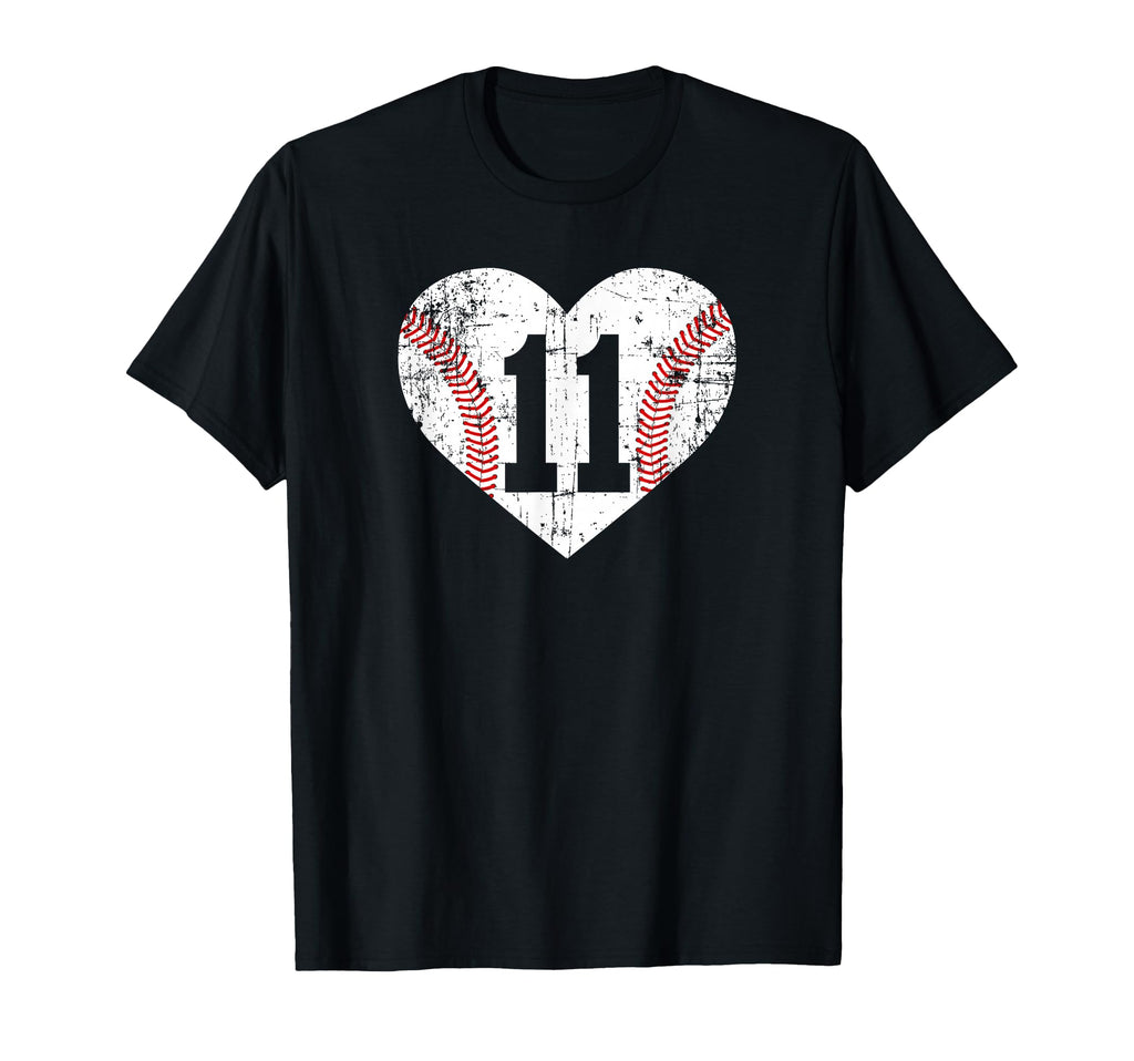 Baseball 11 Jersey Number T-Shirt - Aesthetic Graphic Unisex - T-Shirt, Sweatshirt, Hoodie