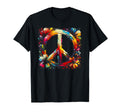 60S 70S Peace Love And Groovy Flower Power T-Shirt - Graphic Print Unisex - T-Shirt, Sweatshirt, Hoodie