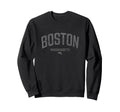 Boston Massachusetts Distressed Sweatshirt - Minimalist Print Men Women - T-Shirt, Sweatshirt, Hoodie