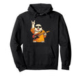 Funny Monk Guitar Player Rock Music Hoodie - Aesthetic Graphic Unisex - T-Shirt, Sweatshirt, Hoodie