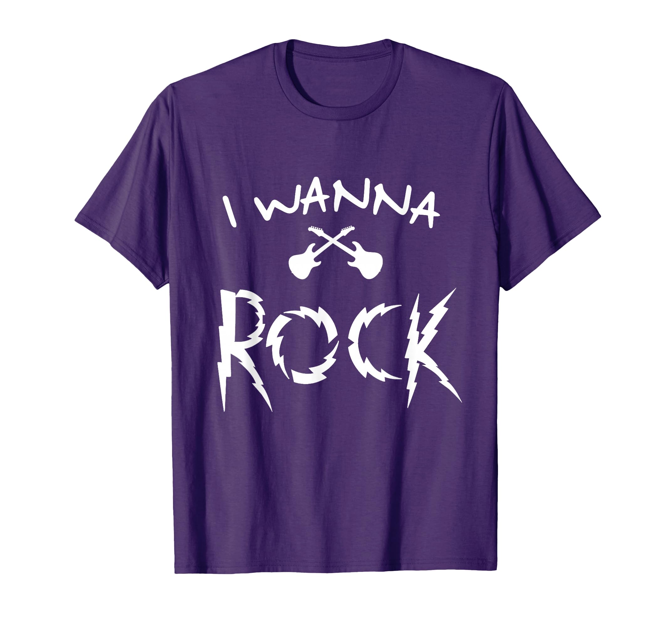 I Wanna Rock Guitar Rock N Roll Fan T-Shirt - Trendy Graphic Unisex - T-Shirt, Sweatshirt, Hoodie