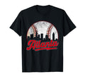 Atlanta Cityscape Baseball Lover Player And T-Shirt - Graphic Print Unisex - T-Shirt, Sweatshirt, Hoodie