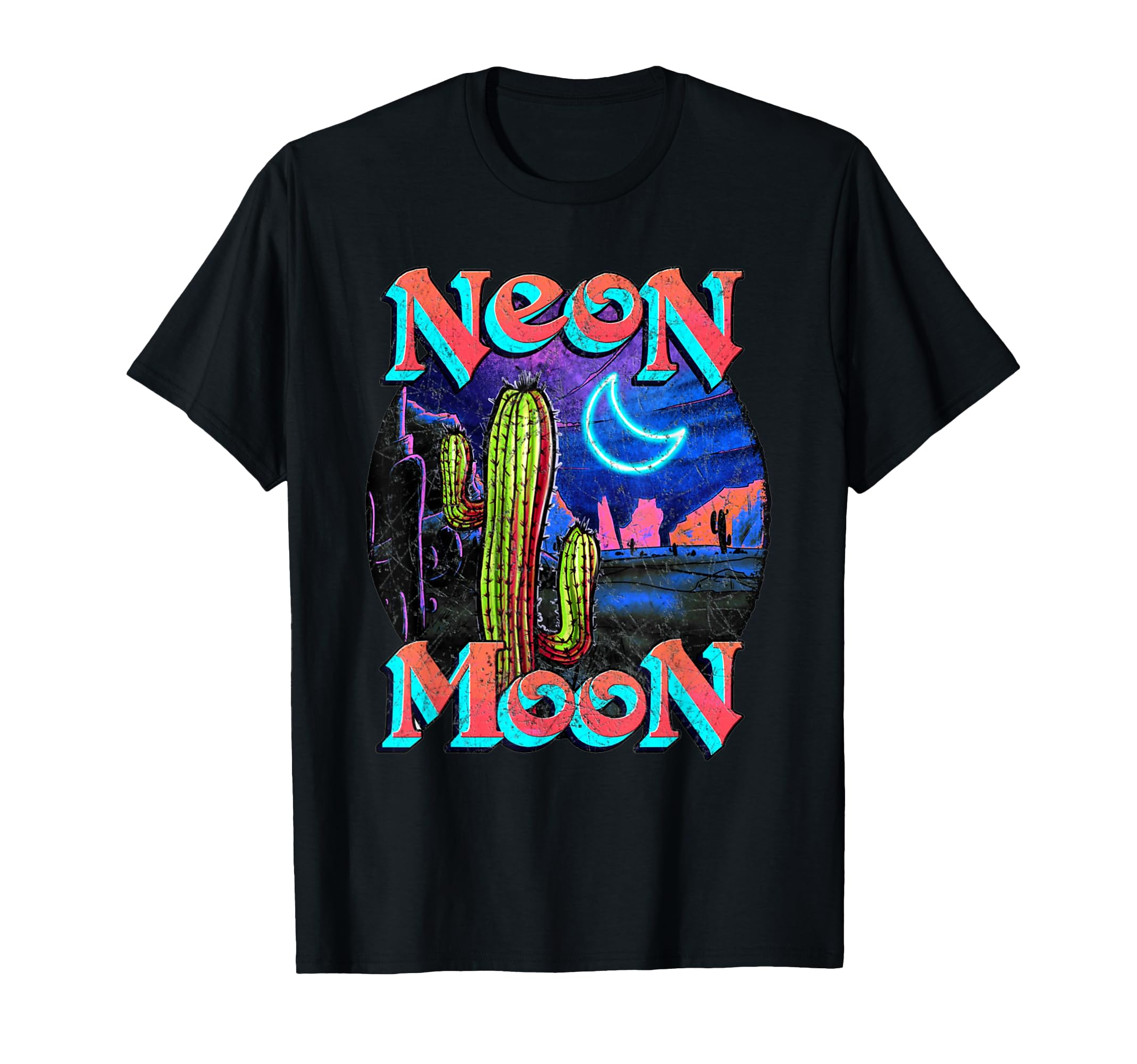 Neon Moon Western T-Shirt - Trendy Graphic Men Women - T-Shirt, Sweatshirt, Hoodie