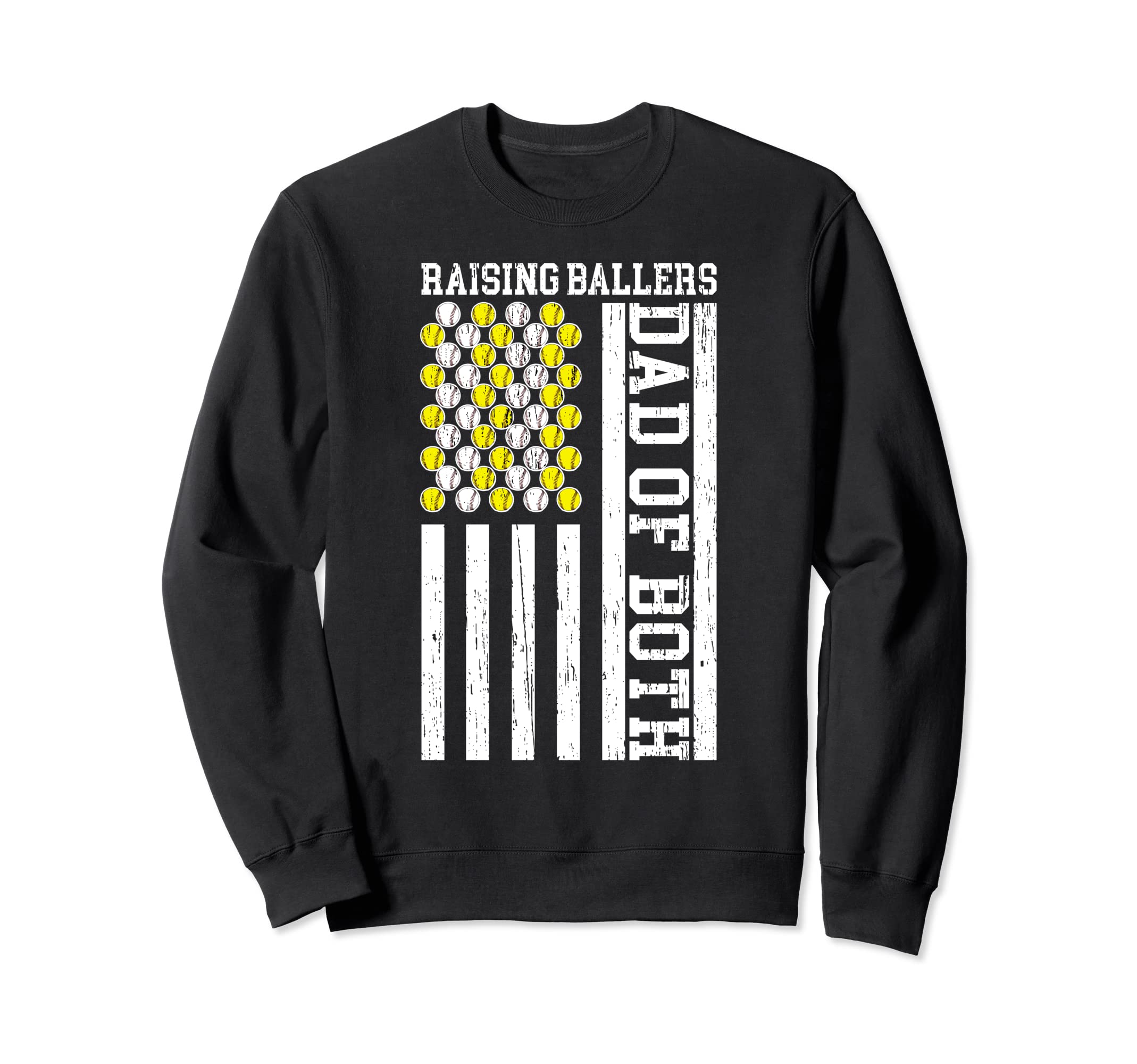 Raising Ballers Dad Both Baseball Sweatshirt - Streetwear Style for Adults - T-Shirt, Sweatshirt, Hoodie