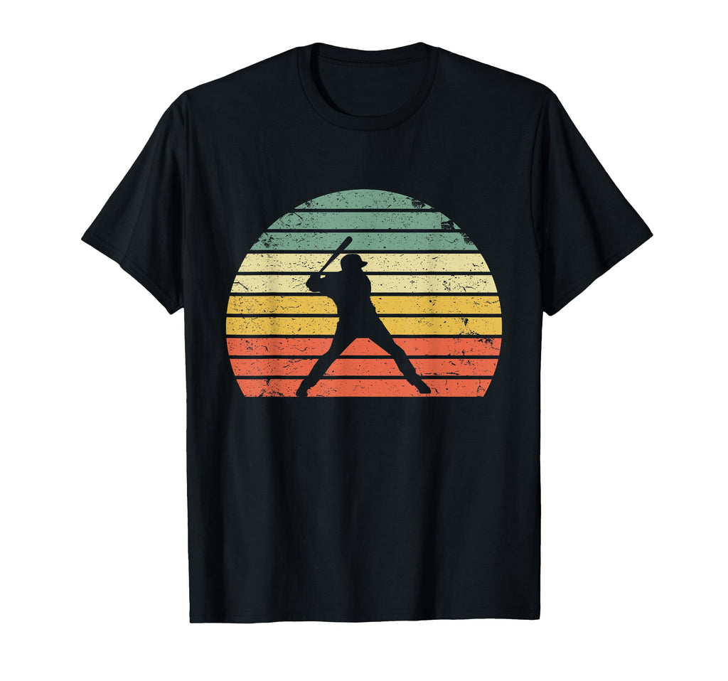 Baseball Batter Swinging Sunset T-Shirt - Custom Art Print Men Women - T-Shirt, Sweatshirt, Hoodie