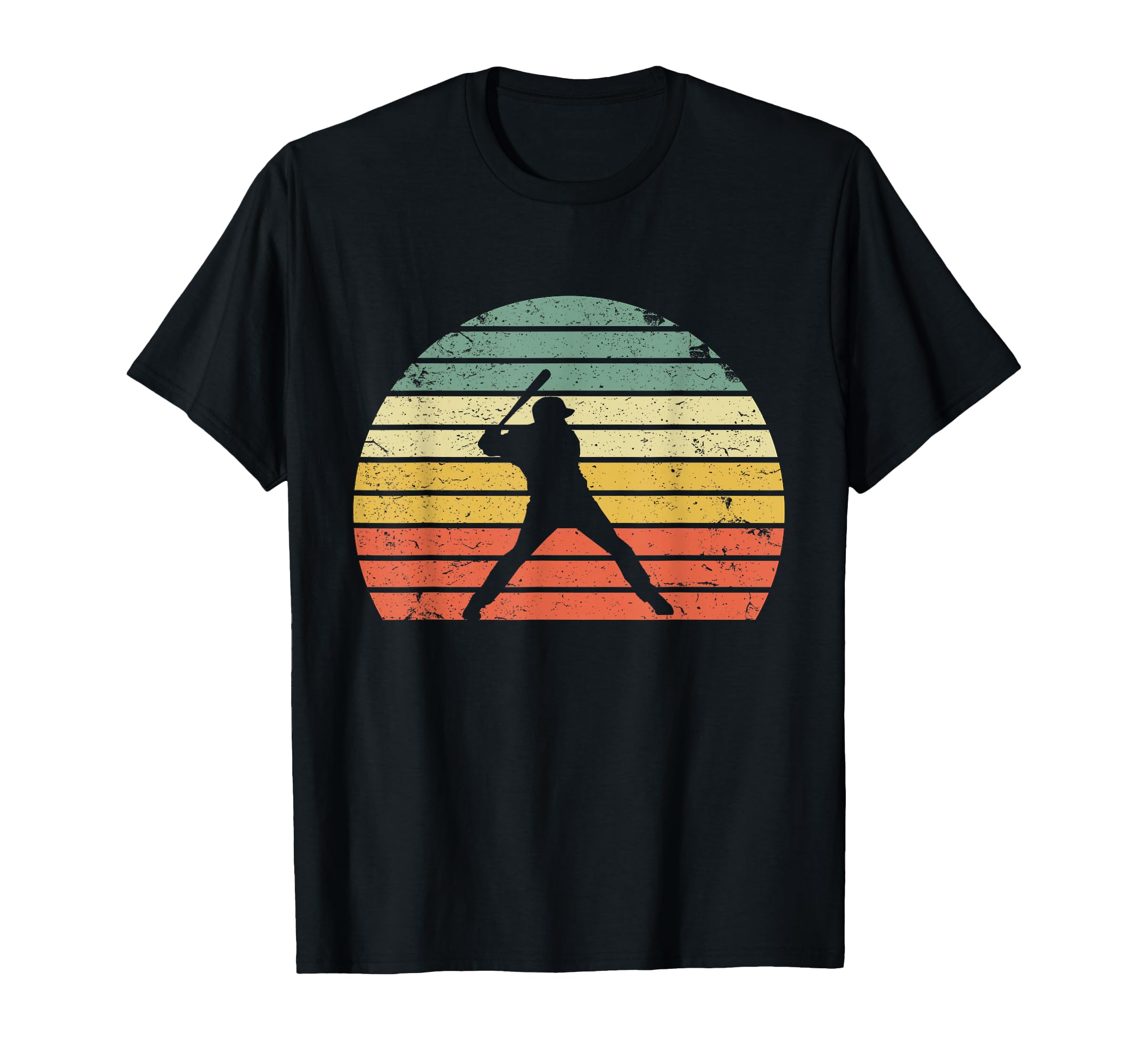 Baseball Batter Swinging Sunset T-Shirt - Fun Novelty Design for Adults - T-Shirt, Sweatshirt, Hoodie