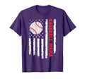 Baseball Mama Usa American Flag Patriotic T-Shirt - Graphic Print Unisex - T-Shirt, Sweatshirt, Hoodie