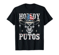 Howdy Putos Western Cowboy Skull T-Shirt - Novelty Apparel Unisex - T-Shirt, Sweatshirt, Hoodie