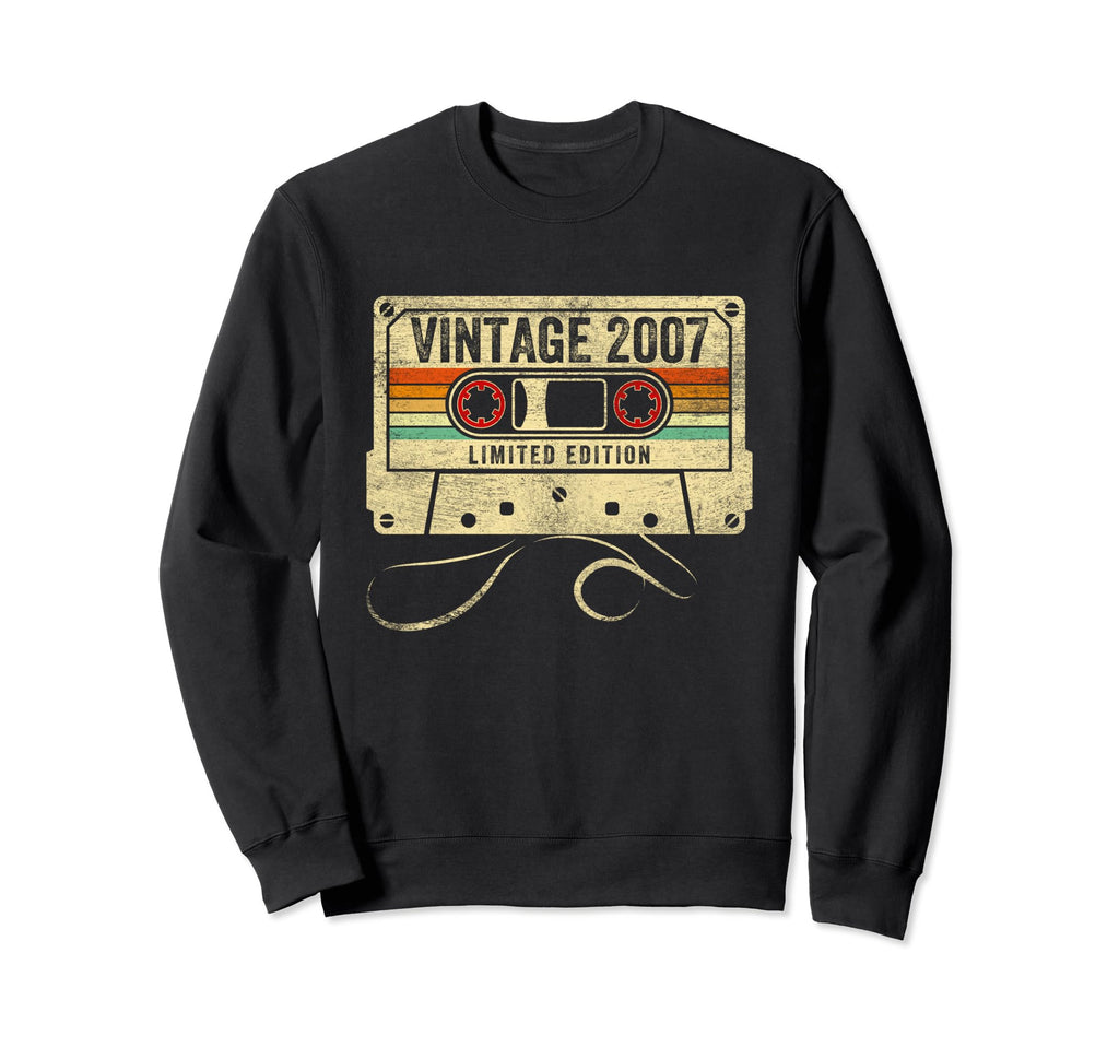 2007 17Th Birthday Cassette Tape Sweatshirt - Aesthetic Graphic Men Women - T-Shirt, Sweatshirt, Hoodie