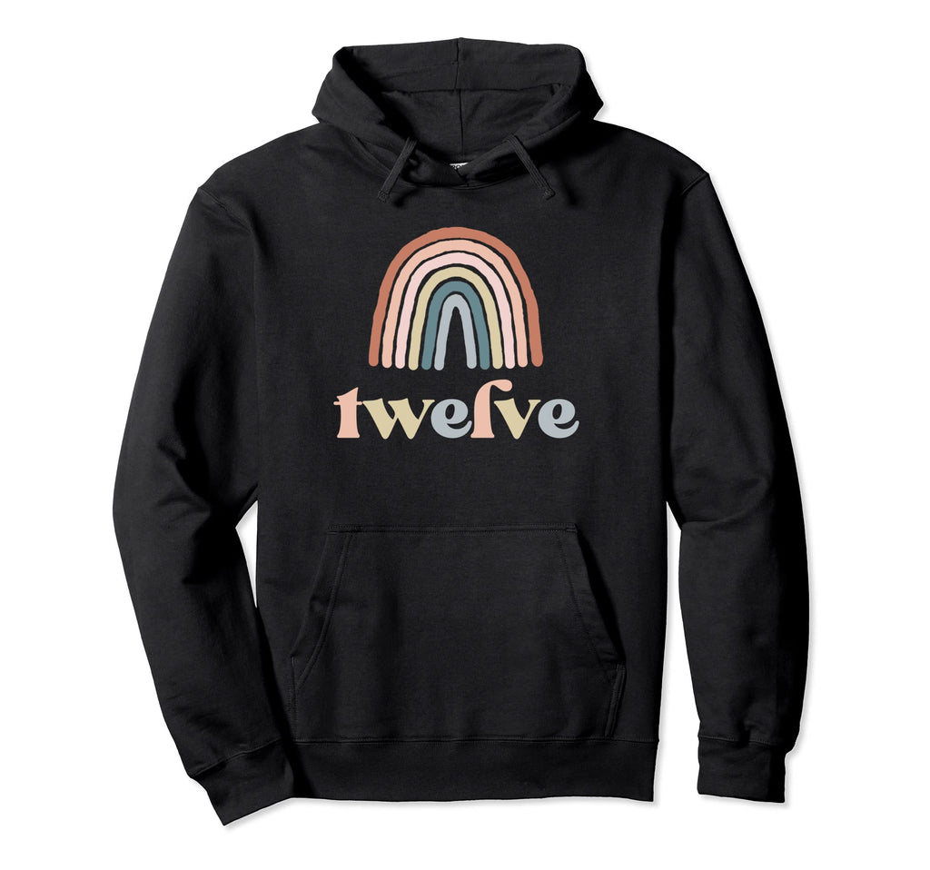 Twelve Year Old Birthday Boho Rainbow Hoodie - Novelty Apparel for Adults - T-Shirt, Sweatshirt, Hoodie