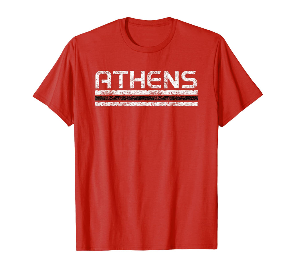 Athens Georgia Weathered Stripe T-Shirt - Minimalist Print Men Women - T-Shirt, Sweatshirt, Hoodie