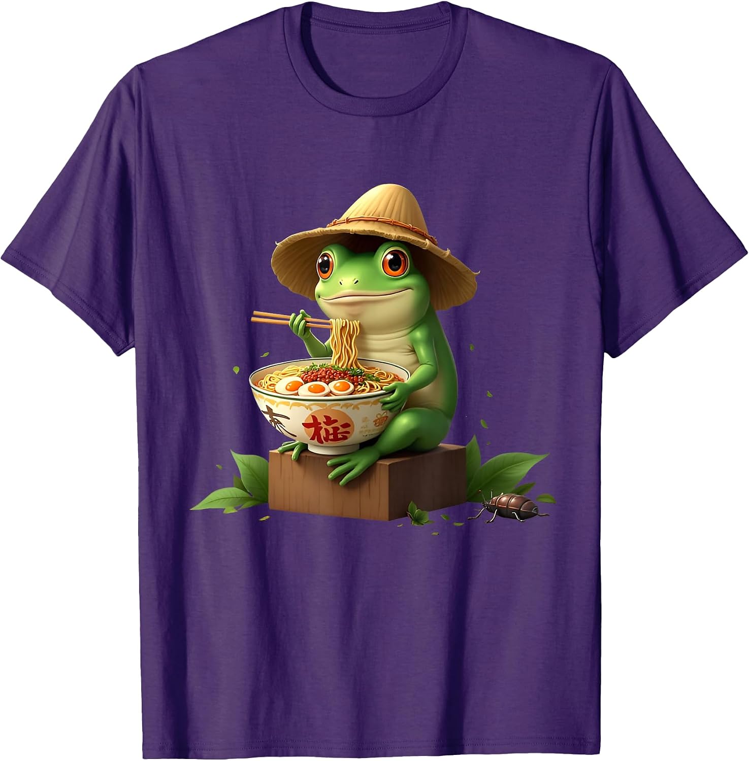 Cute Kawaii Frog Eating Japanese Ramen - Adult & Kids T-Shirts, Sweatshirts & Hoodies apparel design preview 1