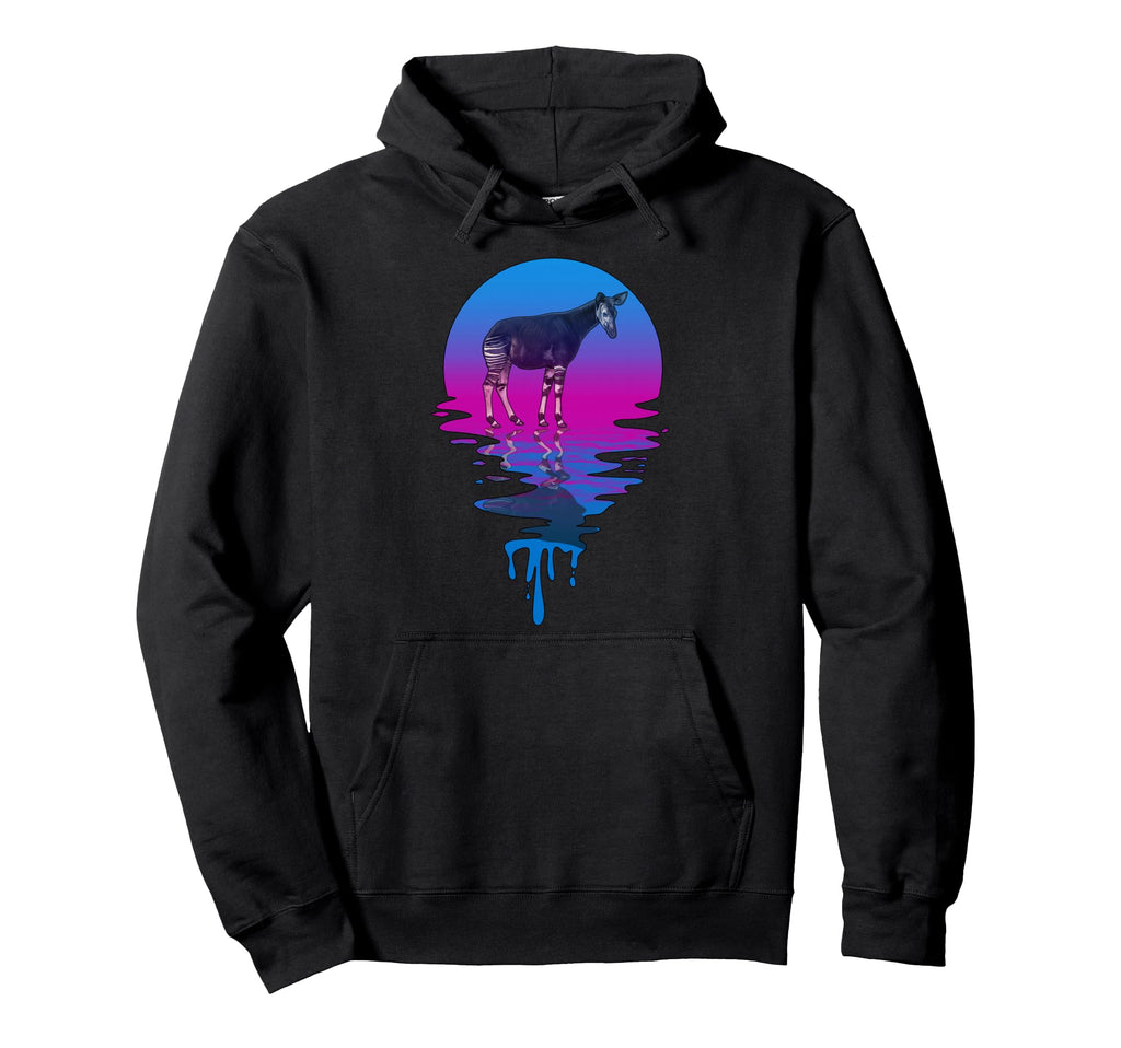 Sunset Okapi Hoodie - Novelty Apparel Men Women - T-Shirt, Sweatshirt, Hoodie