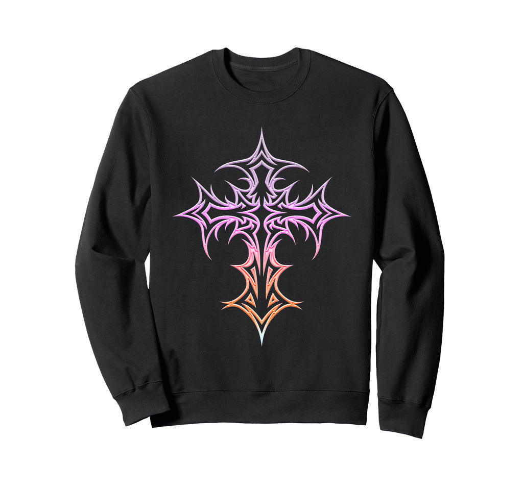 Gothic Cross Y2K Alt Aesthetic Sweatshirt - Aesthetic Graphic Men Women - T-Shirt, Sweatshirt, Hoodie