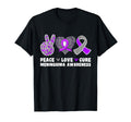 Peace Love Cure Meningioma Awareness T-Shirt - Novelty Apparel Men Women - T-Shirt, Sweatshirt, Hoodie